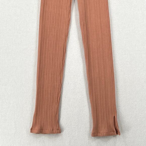 SONG OF STYLE Emmy Ribbed pant Women XXS Pink Peach Pull On Sweater Knit Stretch - Picture 6 of 16